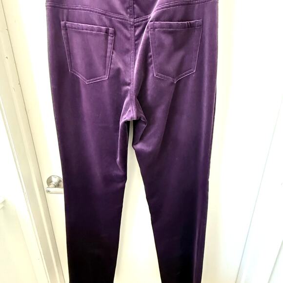 Vintage Ellen Tracy Sz. 6 Purple Velvet Pants Vampire Grunge Goth Casual Comfy - Picture 6 of 7